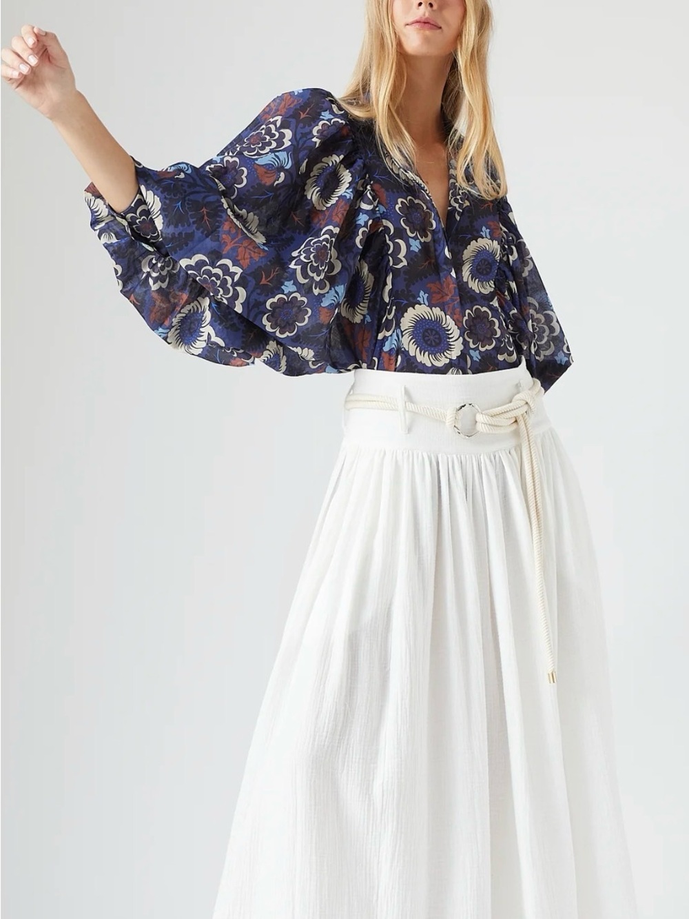 The Label Celeste Blouse in Prune (print) - Picture 9 of 15